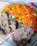 Lengua a la vinagreta con ensalada
