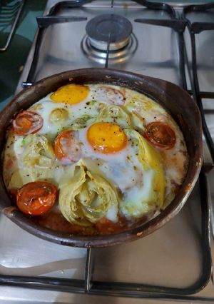 Una foto de Alcachofas al plato