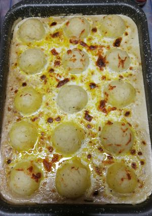 A picture of Baked Potato Balls with Chicken.