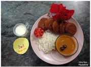 A picture of red lentil chicken