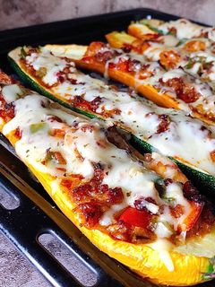 Hình của món Bí Ngòi Nướng Phô Mai Kiểu Mễ - Mexican Cheesy Zucchini Boats 🇲🇽.