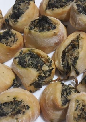 Una foto de Pizza roll vegano/vegetariano