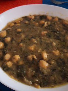 Una foto de Espinacas con garbanzos