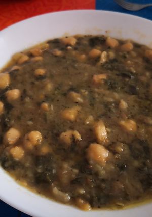 Una foto de Espinacas con garbanzos