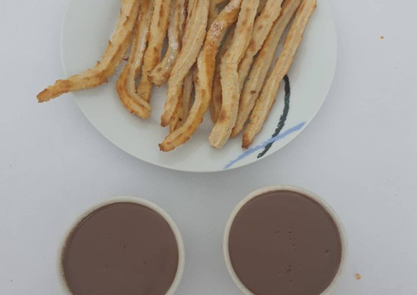 Churros con chocolate saludables