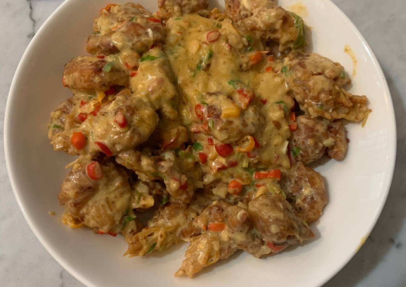 Udang saus telur asin