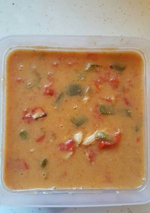 A picture of Chicken Fajita soup.