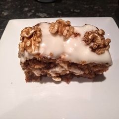 A picture of Vegan carrot cake.
