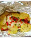 Tilapia al horno con vegetales
