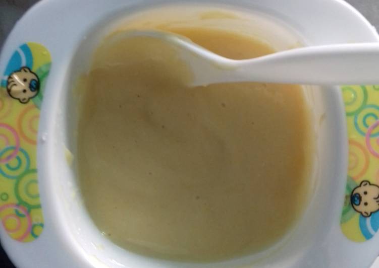 Cara Membuat Bubur nasi*tempe*jagung (MPASI 6m) yang Renyah