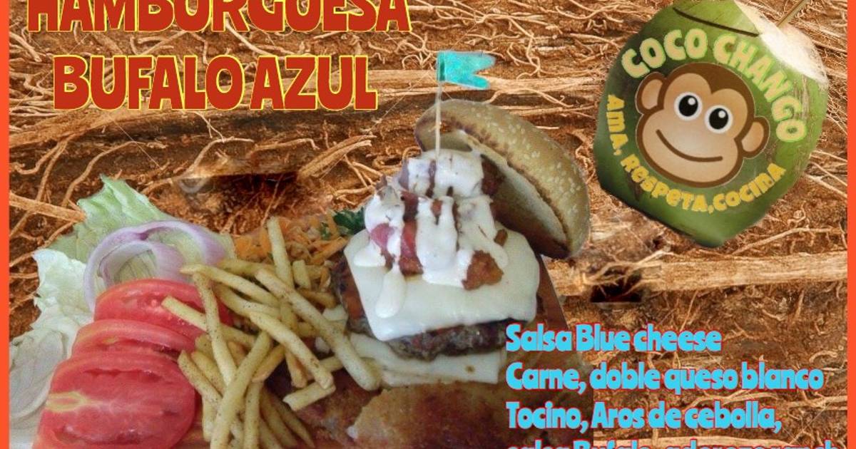 Hamburguesa BUFALO AZUL Receta de tortas Y Burgers Coco Chango- Cookpad