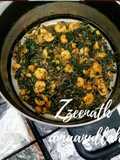 Harey Bharey Jhinge or Prawns with Amaranthus Leaves