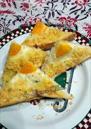 Foto resep Cheesy Toast with Egg | Roti panggang keju telur