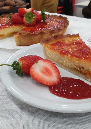 Una foto de Tarta de ricota con dulce de mamon