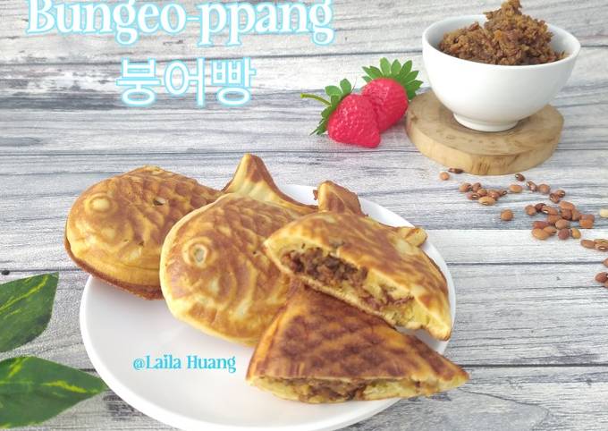 Resep 236. Bungeo-Ppang (Waffle Ikan Khas Korea) Isian Kacang Merah, Menggugah Selera