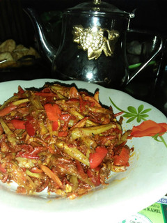 Foto resep Sambal teri kulit melinjo