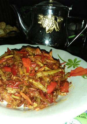 Foto resep Sambal teri kulit melinjo