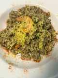 Risotto al grigio di calamaro e gamberi