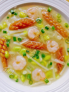 蒜味竹筍海鮮羹 的食譜成品照片