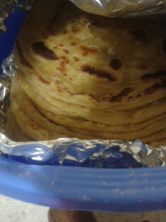 A picture of Tumeric chapatis.