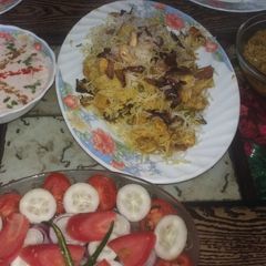 A picture of Veg dum Hyderabadi biryani.
