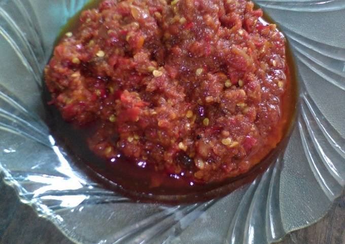 Sambal tomat blander foto resep utama