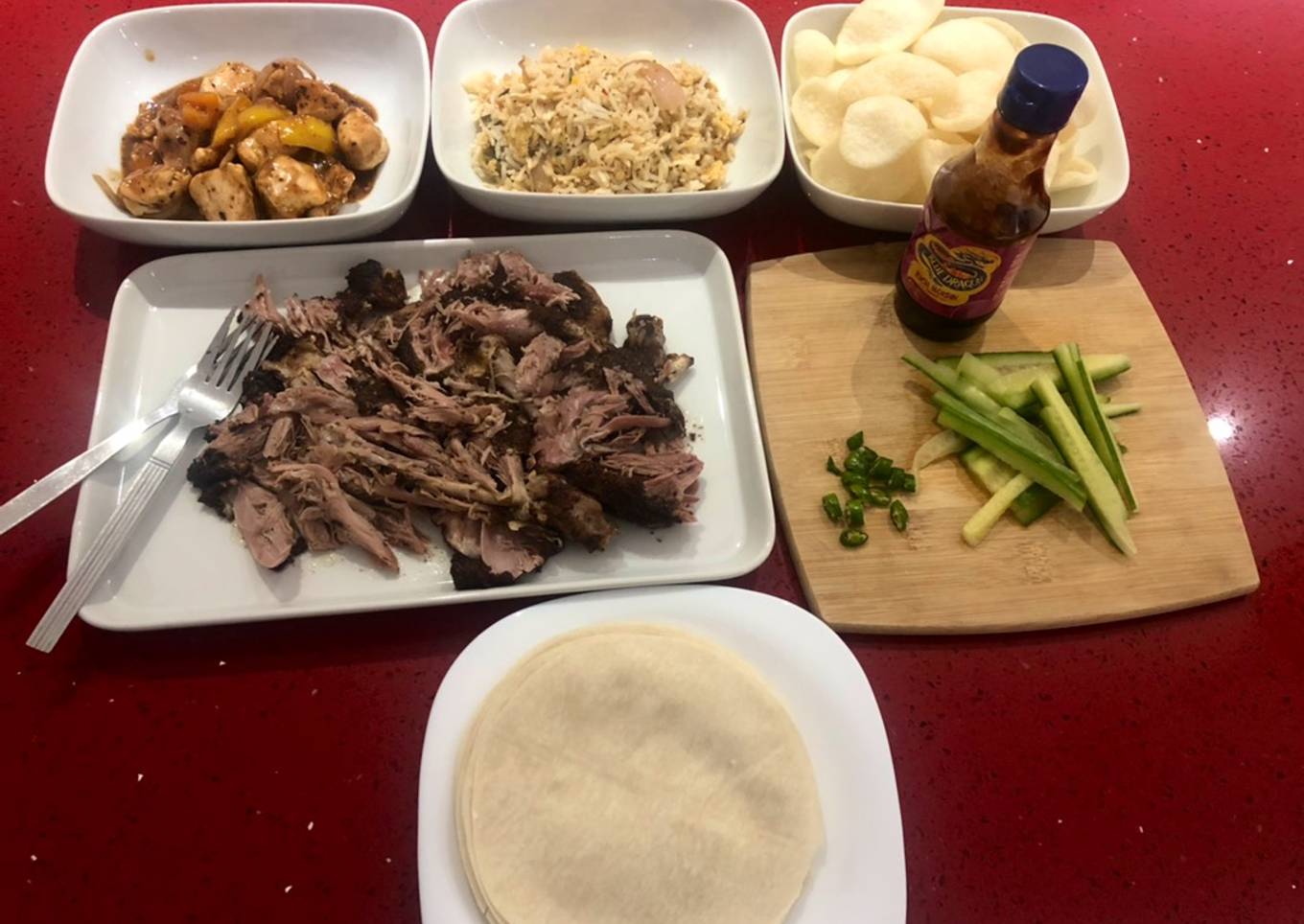 Chinese duck and pancakes