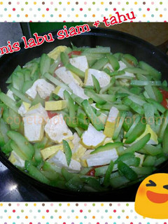 Foto resep Tumis labu siam + tahu
