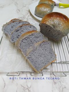Foto resep Roti tawar lembut bunga telang