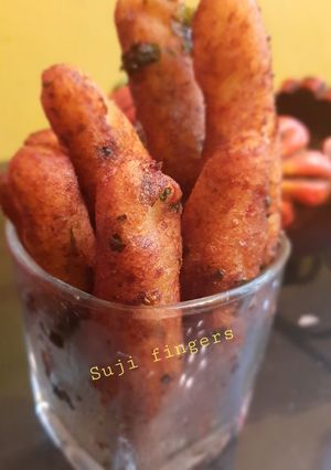 A picture of Suji potato fingers.