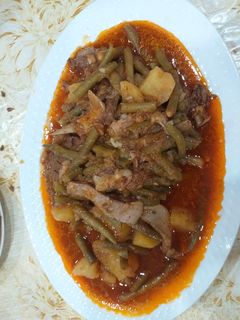 صورة لوصفة طاجين لوبيا خضرة