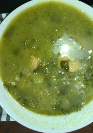 Una foto de Sopa verde