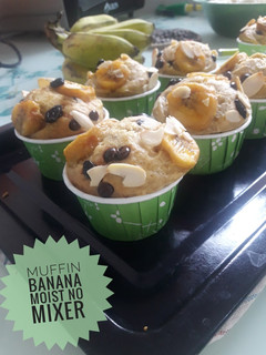 Foto resep Muffin banana moist enak NO Mixer