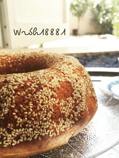 صورة لوصفة كيكة قرص عقيلي باللوز