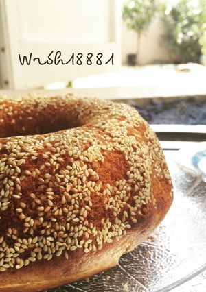 صورة لوصفة كيكة قرص عقيلي باللوز