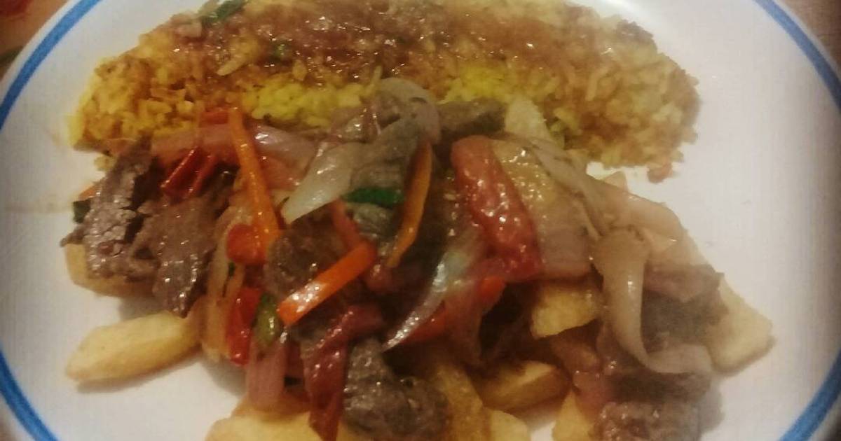 Tacu tacu con lomo saltado Receta de Luis Edgar Cookpad