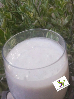 A picture of Fura da nono with coconut.