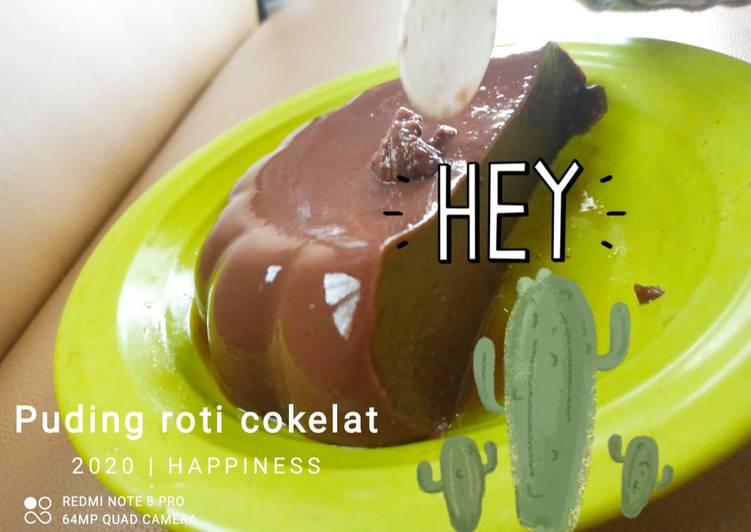 Puding roti cokelat