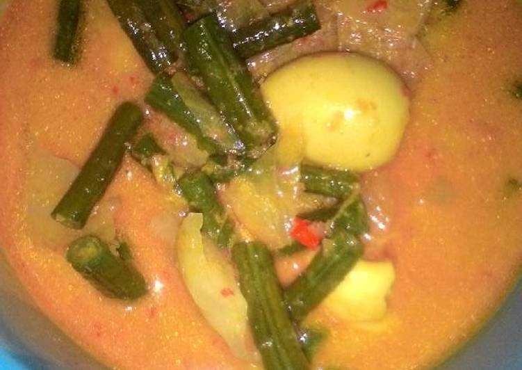 Gulai Kacang panjang+Telur Puyuh