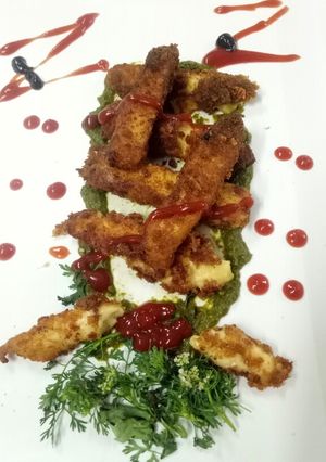 A picture of Doodh pakoda.