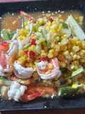 ตำแตงกุ้งสดข้าวโพด