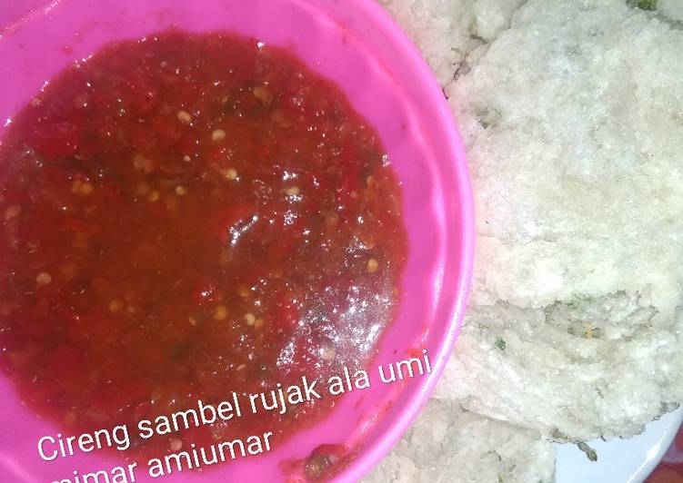 Cireng sambel rujak ala umi mimar