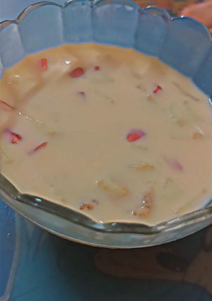 A picture of Fruit custard.