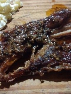 Una foto de Asado a la parrilla de corte americano al chimichurri