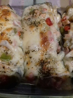 Una foto de Berenjenas rellenas al horno