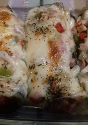 Una foto de Berenjenas rellenas al horno
