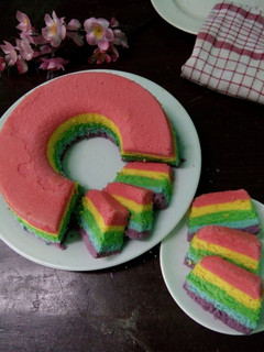 Foto resep Bolu Kukus Pelangi 2 Telur