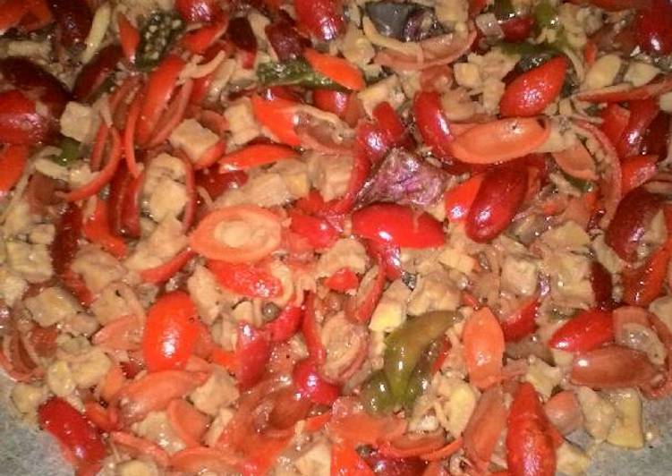 Resep Daun mlinjo campur Tempe+Teri medan Anti Gagal