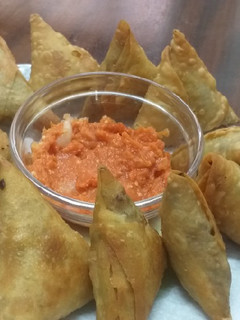 A picture of Mutton Samosas#authors marathon.
