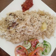 A picture of Oxtail pilau.